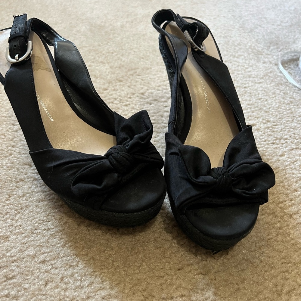 Black Wedge Heels